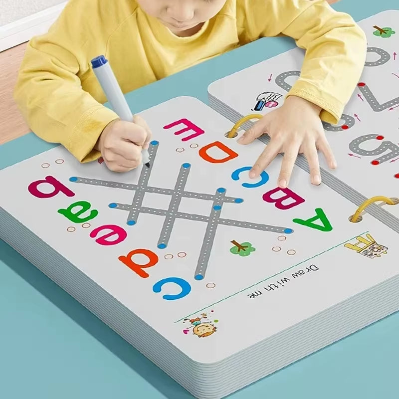 Tracing Workbook Montessori Books 48 Page Pen Control Training Early Childhood Exercise Book Reusable Calligraphy Copybook