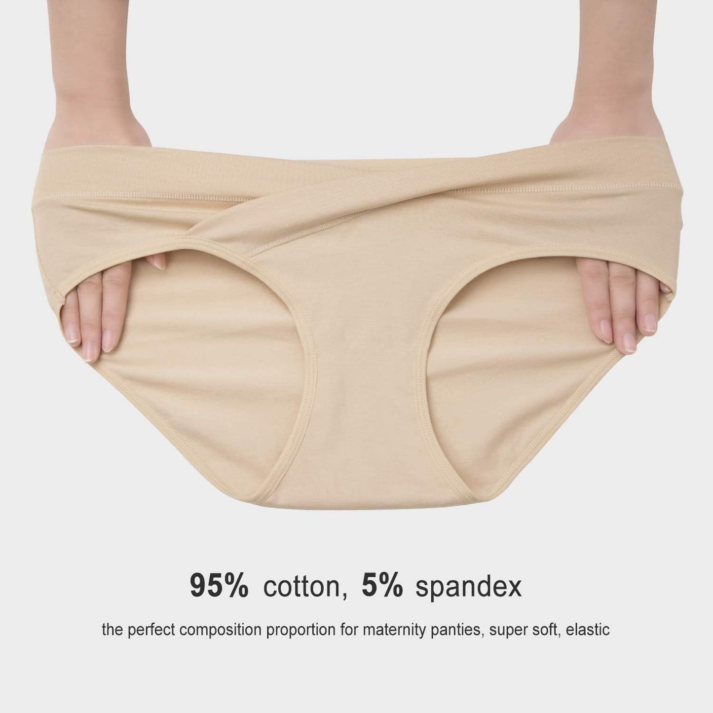 Hbselect 6 Bragas Embarazadas Algodon U Forma Braguitas Para Premamá Cintura Bajo Bragas Maternidad