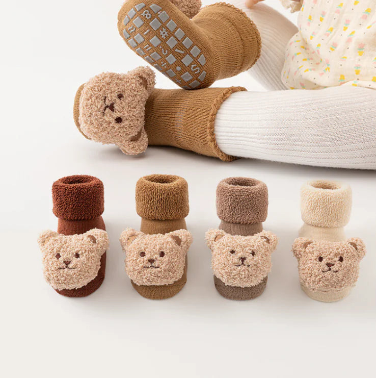 Calcetines para bebé con osito