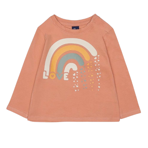 Camiseta de arcoiris verde de manga larga