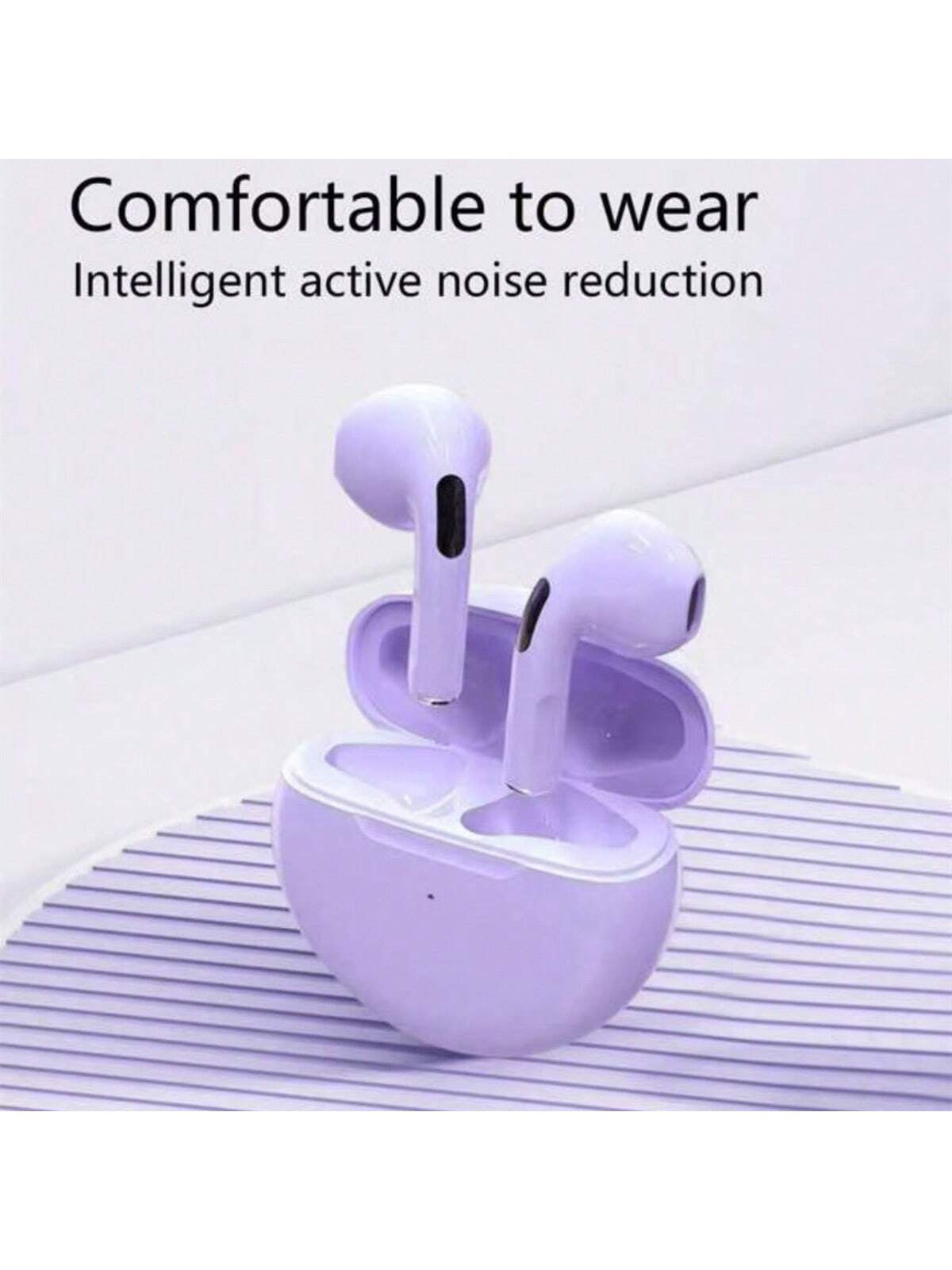 Pro 6 Bluetooth Earphones for Wireless Bluetooth Headset Noise Cancelling Earbuds with Wireless Headphones Wireless Headphones with Mic Fone Bluetooth Earphones Sport Running Headset for Earbuds