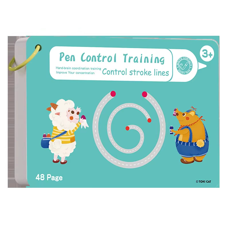 Tracing Workbook Montessori Books 48 Page Pen Control Training Early Childhood Exercise Book Reusable Calligraphy Copybook