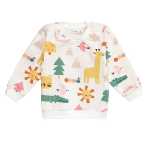 Sudadera de bebé niña con estampado de bosque