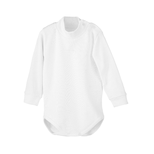 Body de invierno con cuello semi cisne blanco